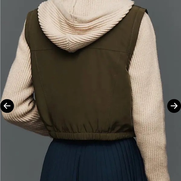 Anthropology Pilcro Moss Green Utility Sweater Jacket Size Medium NWT - Picture 2 of 5